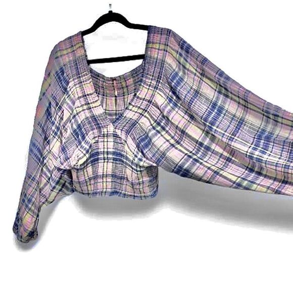 Free People Marlena Plaid NWOT Size S - Picture 7 of 16